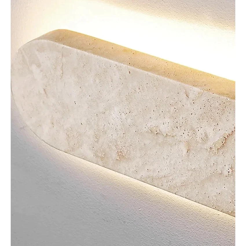 Travertine Outdoor Wall Light | Natural Stone Ip65 Waterproof Led Sconce Bathroom Patio & Balcony Casalolalights Luxury