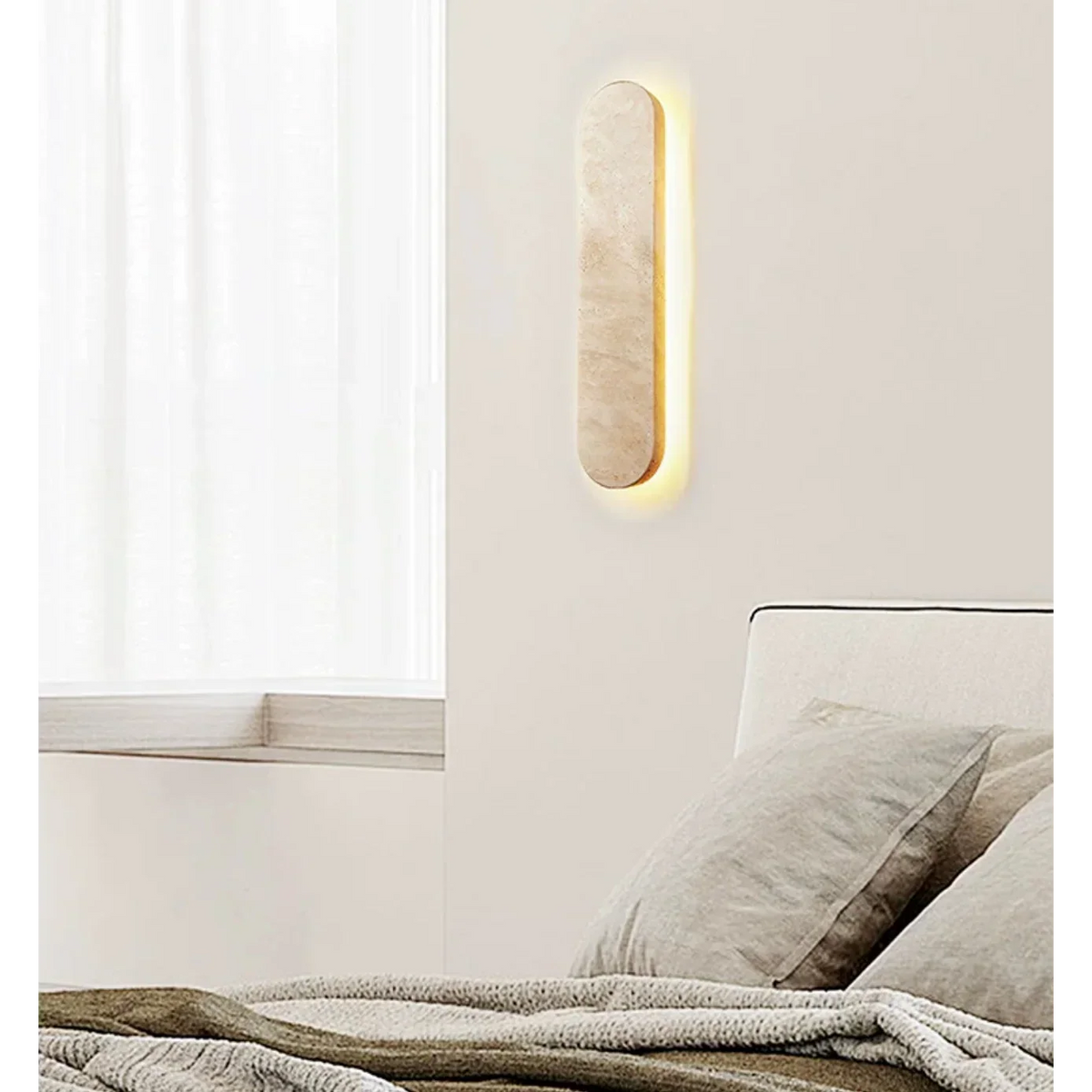 Travertine Outdoor Wall Light | Natural Stone Ip65 Waterproof Led Sconce Bathroom Patio & Balcony Casalolalights Luxury