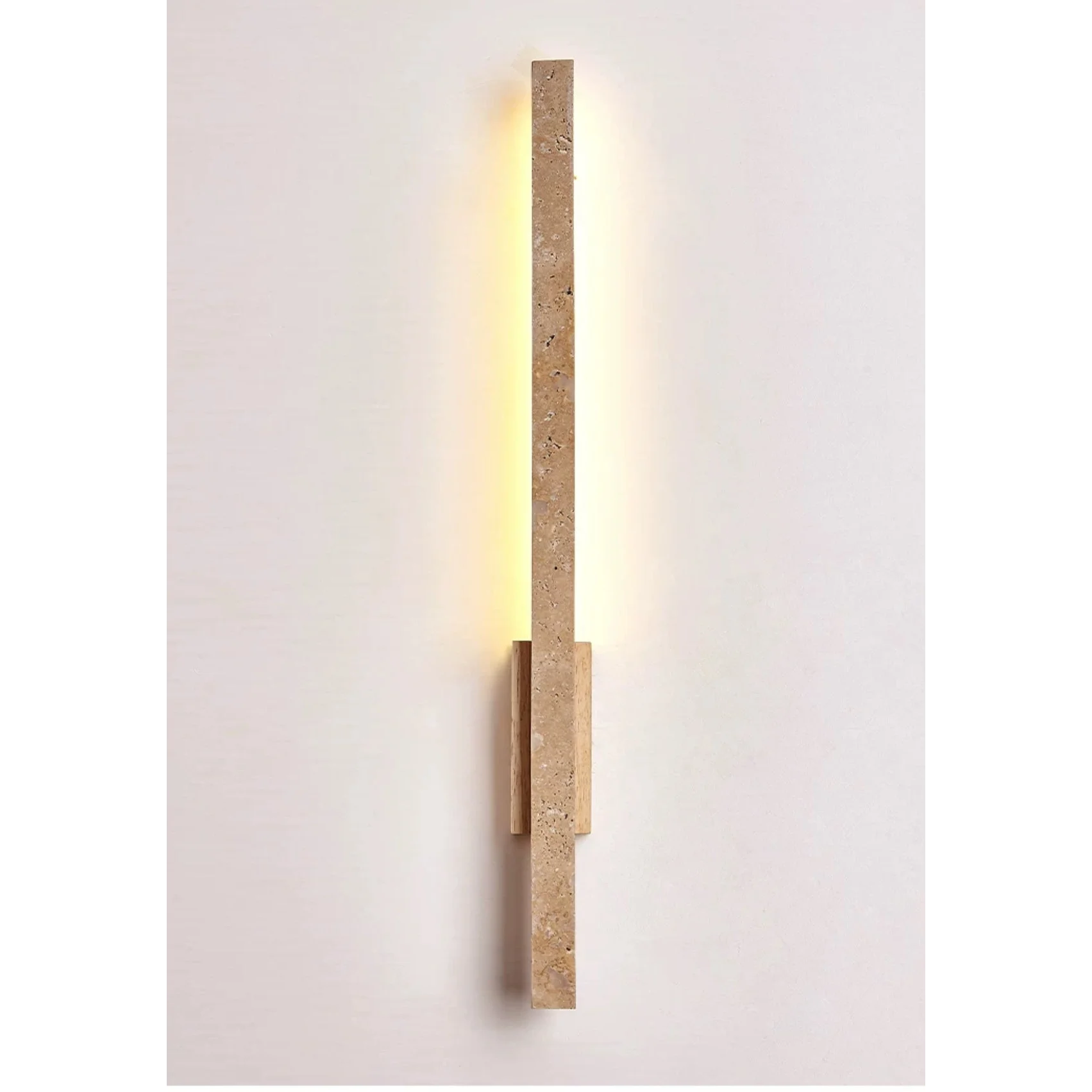 Travertine Wall Sconces for Bathroom Living Room with Warm Led Light Modern Minimalism Home Decor