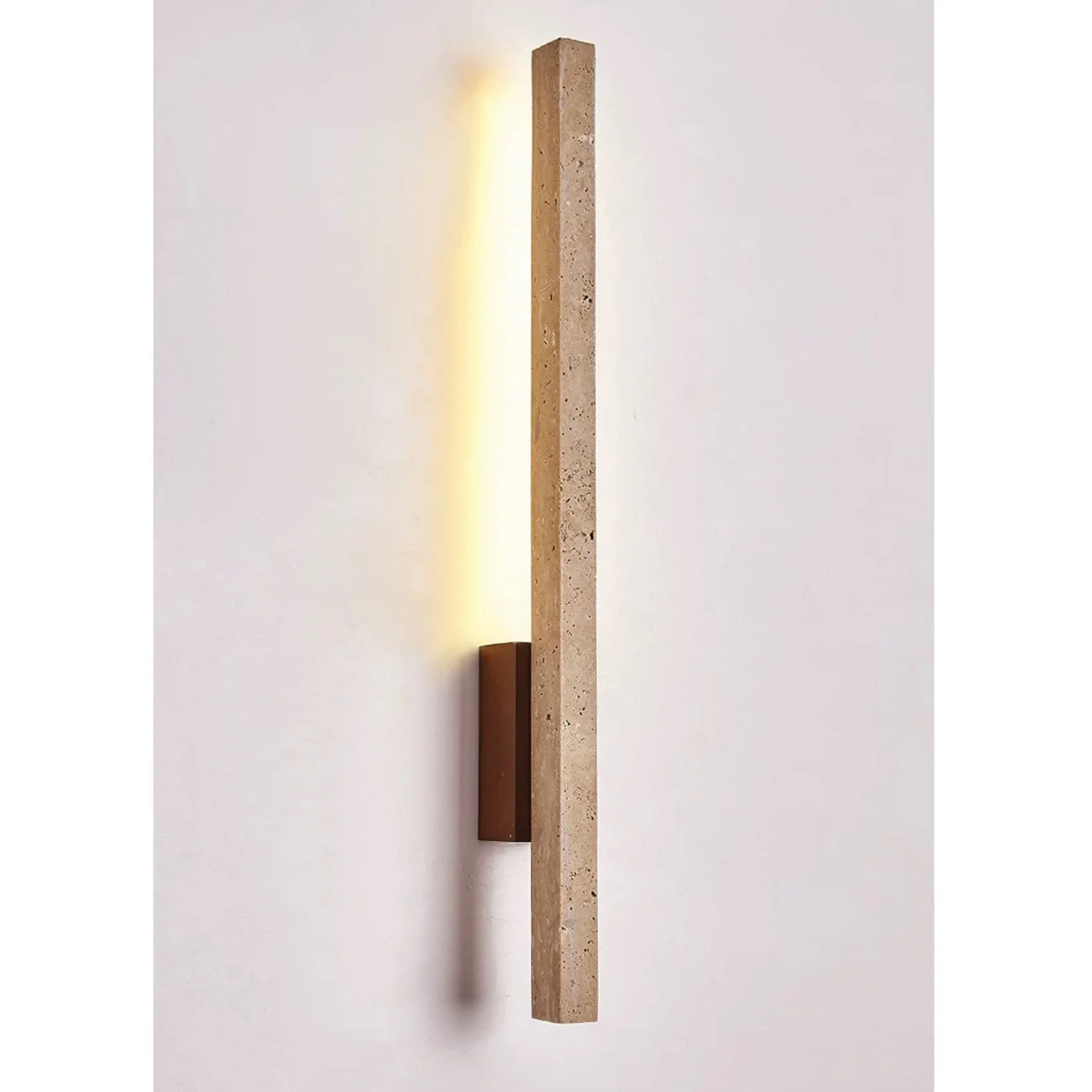 Travertine Wall Sconces for Bathroom Living Room with Warm Led Light Modern Minimalism Home Decor