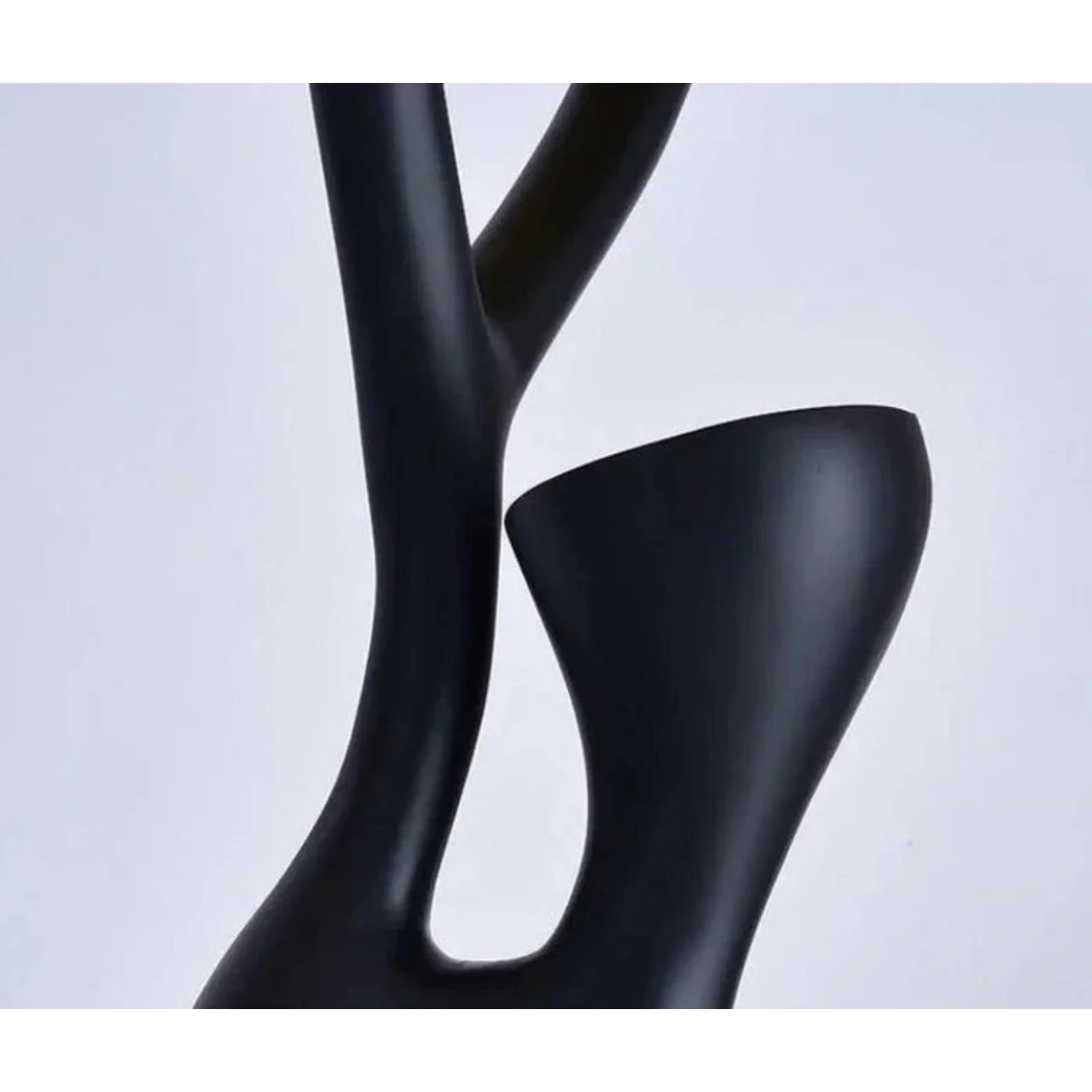 Black Sculptural Tree Floor Lamp | Resin Form | Architectural Accent Piece