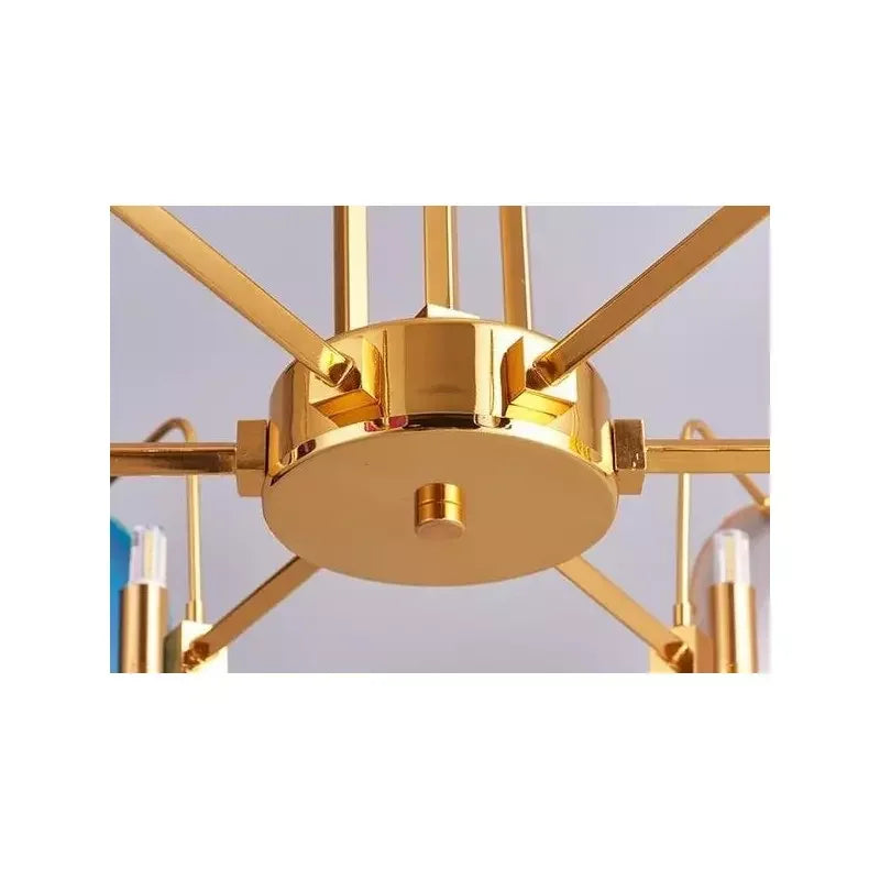 Semi-flush Mount Ceiling Lamp - the Two Tier Agate Chandelier for Living Rooms and Kitchens