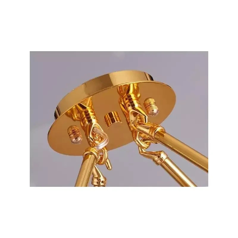 Semi-flush Mount Ceiling Lamp - the Two Tier Agate Chandelier for Living Rooms and Kitchens