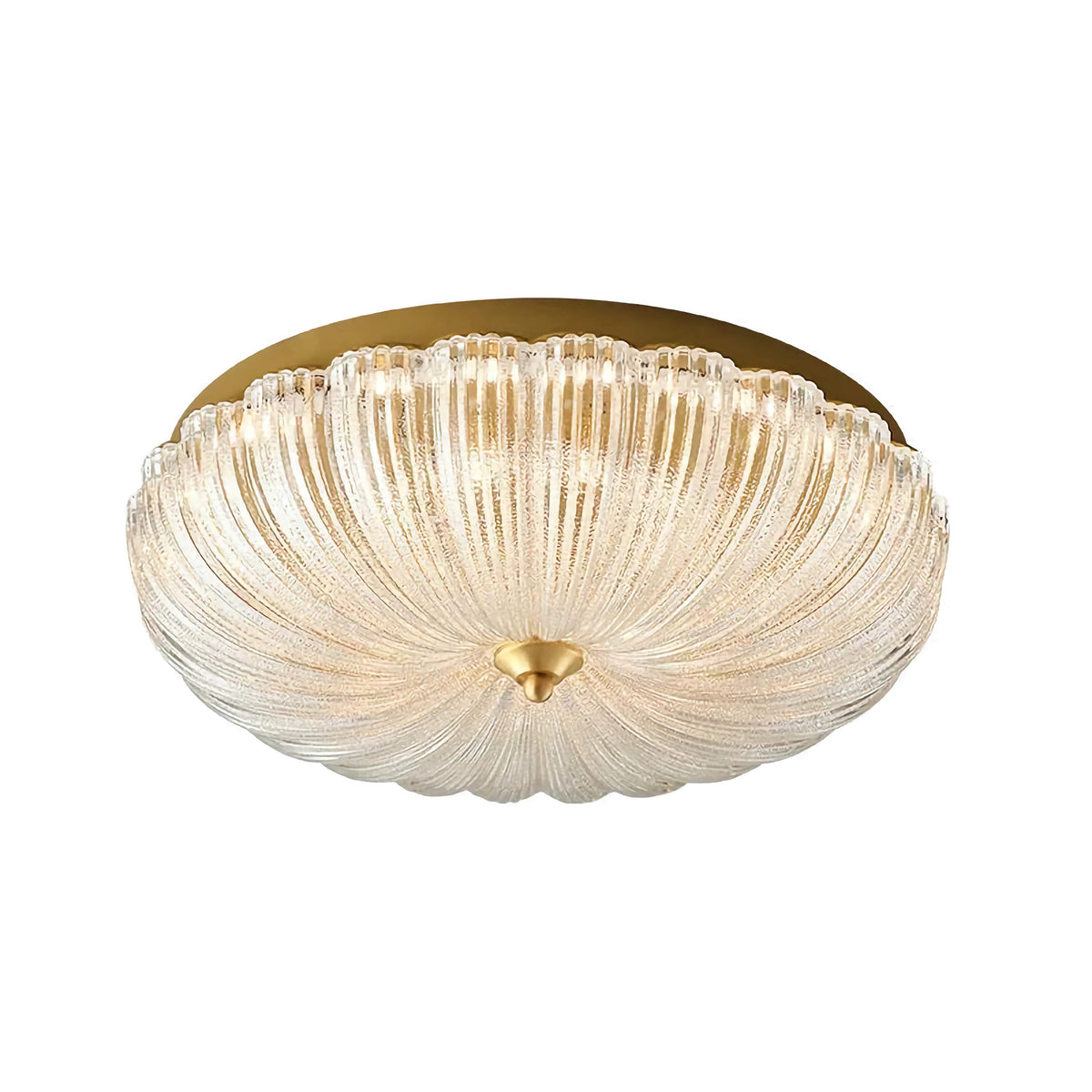 Glass Flush Mount | Vintage Flower-textured Ceiling Light Classic Transitional Living & Bedroom Casalolalights Luxury