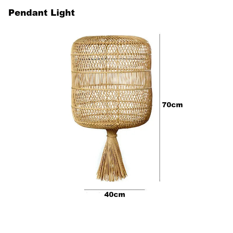 Vintage Handcrafted Bamboo Lamp Collection Floor Lamps Pendant Natural Material