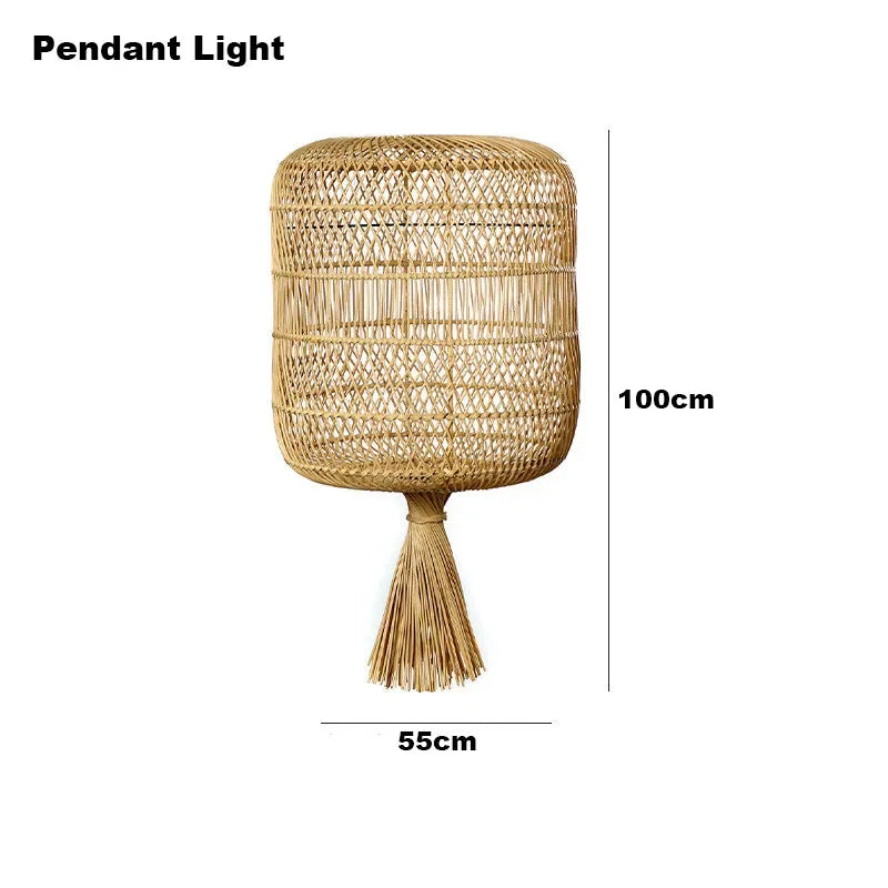 Vintage Handcrafted Bamboo Lamp Collection Floor Lamps Pendant Natural Material