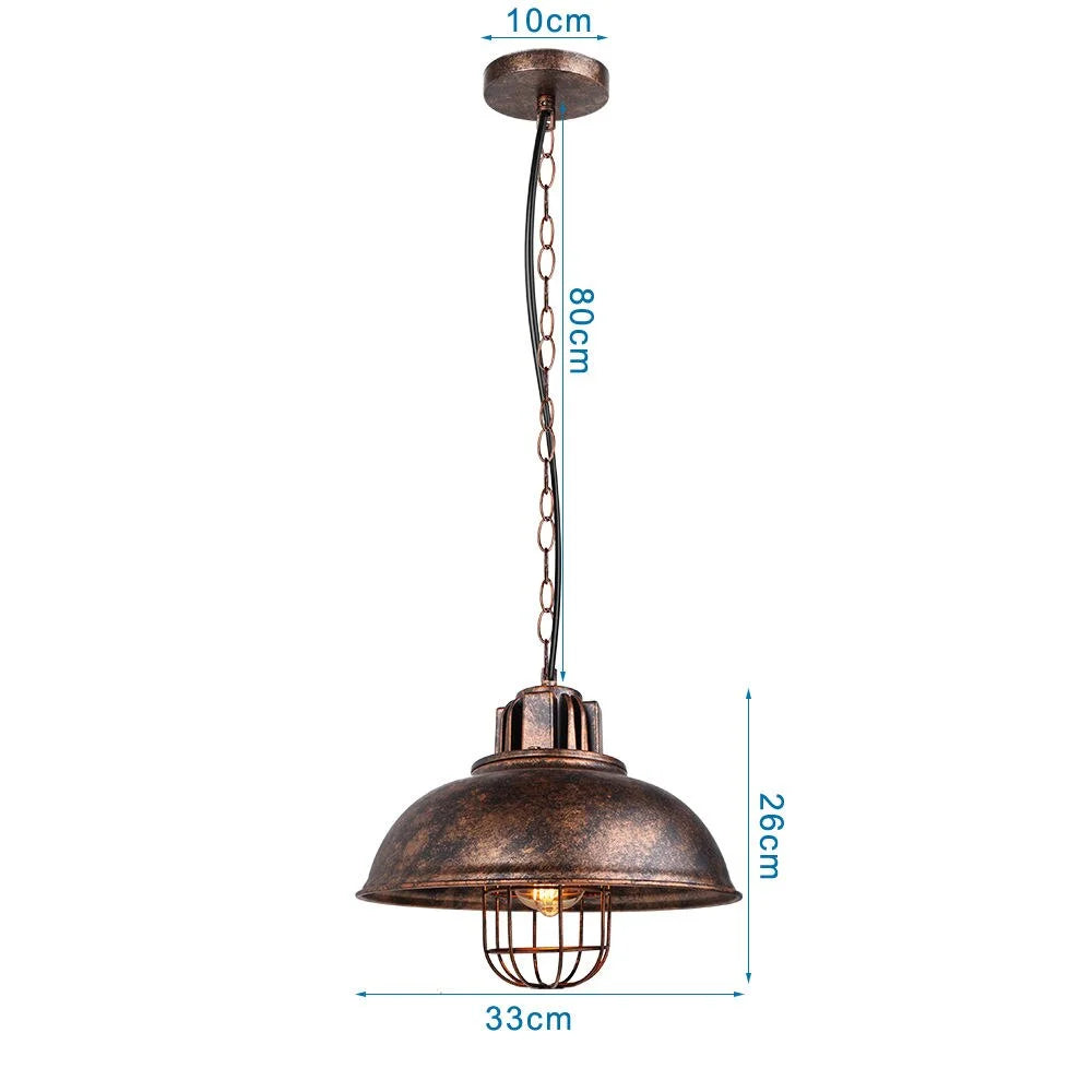 Vintage Pendant Lamps | Bronze Industrial Metal Single Lights | Casalola