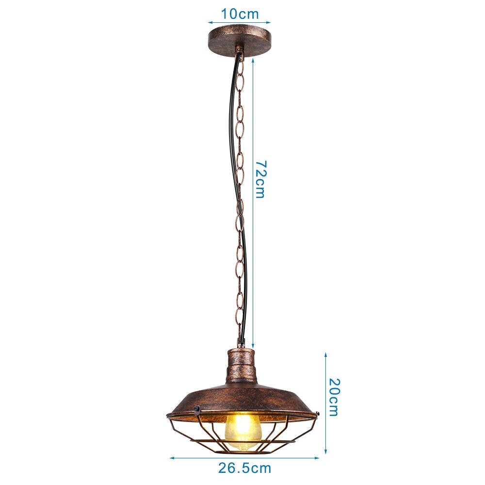 Vintage Industrial Metal Single Pendant Lights Bar Dining Room Kitchen Restaurant - Lamps