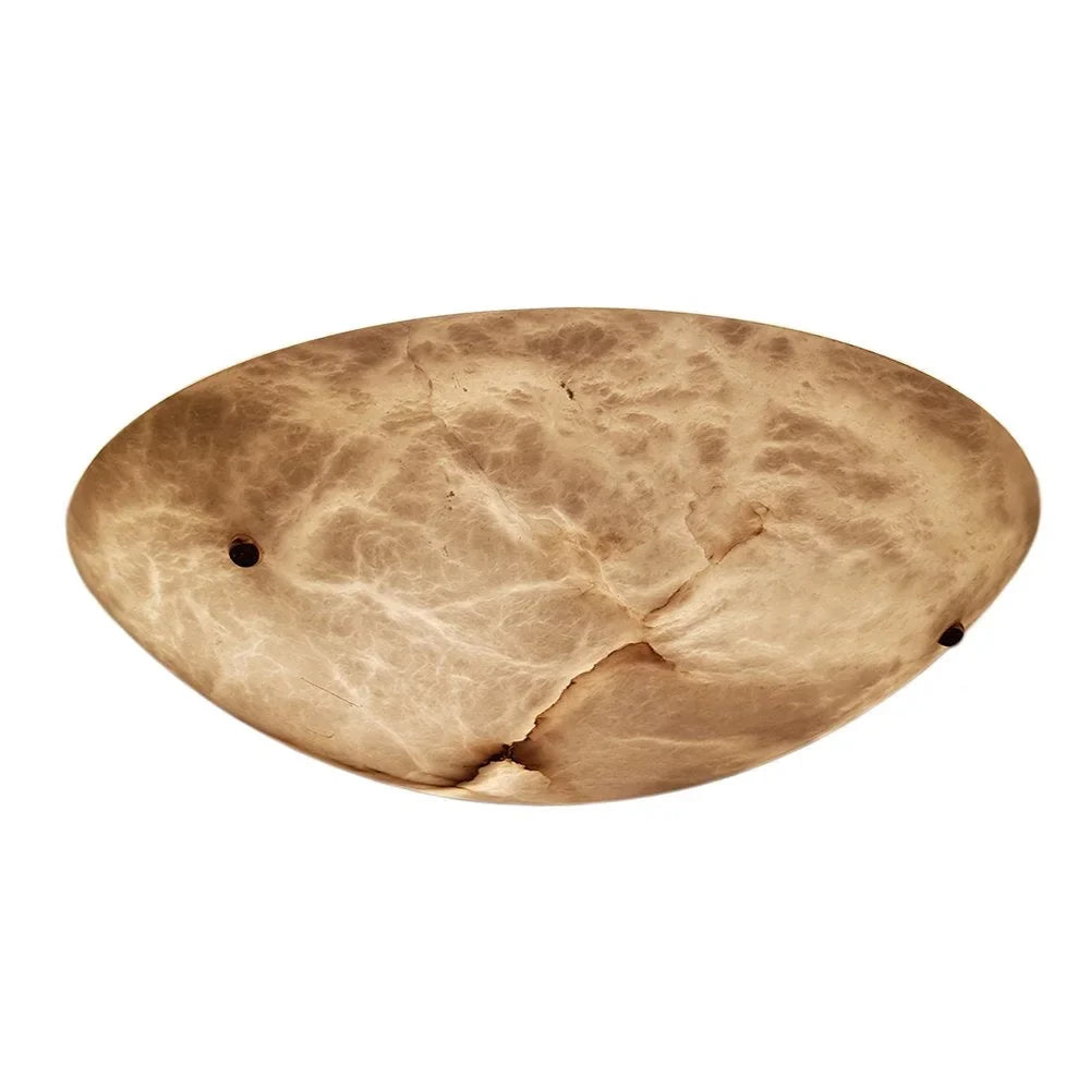 Alabaster Bowl Semi-flush | Solid Stone Ceiling Light 30-80cm Flat Rose Entry & Hallway Casalolalights Luxury Lamps