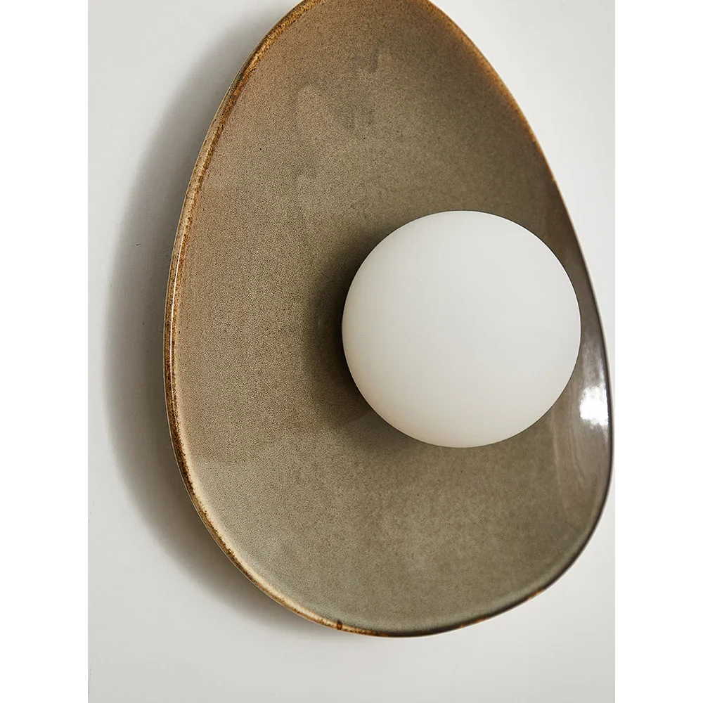 Bronze Asymmetrical Disc Sconce | Wabi Sabi Accent Wall Light