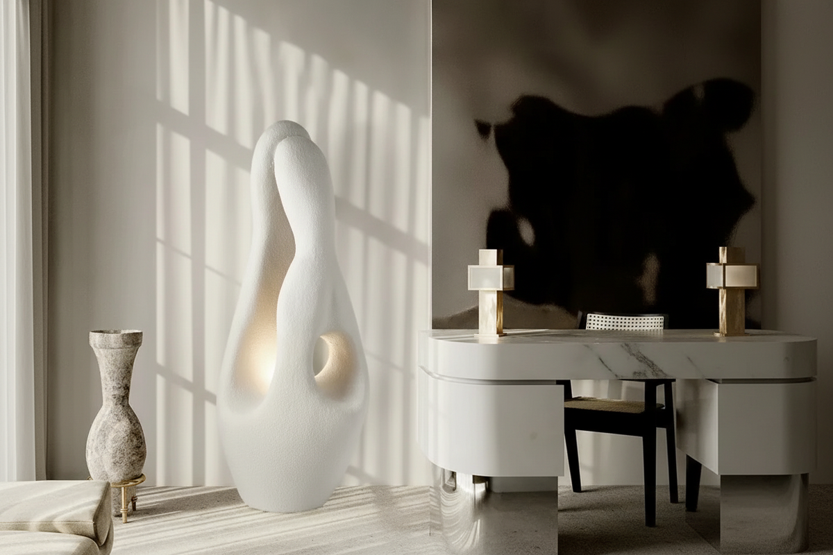 Wabi-sabi Floor Lamp 130cm | Sculptural Organic Resin Standing Minimalist Living Room & Bedroom Casalolalights Luxury