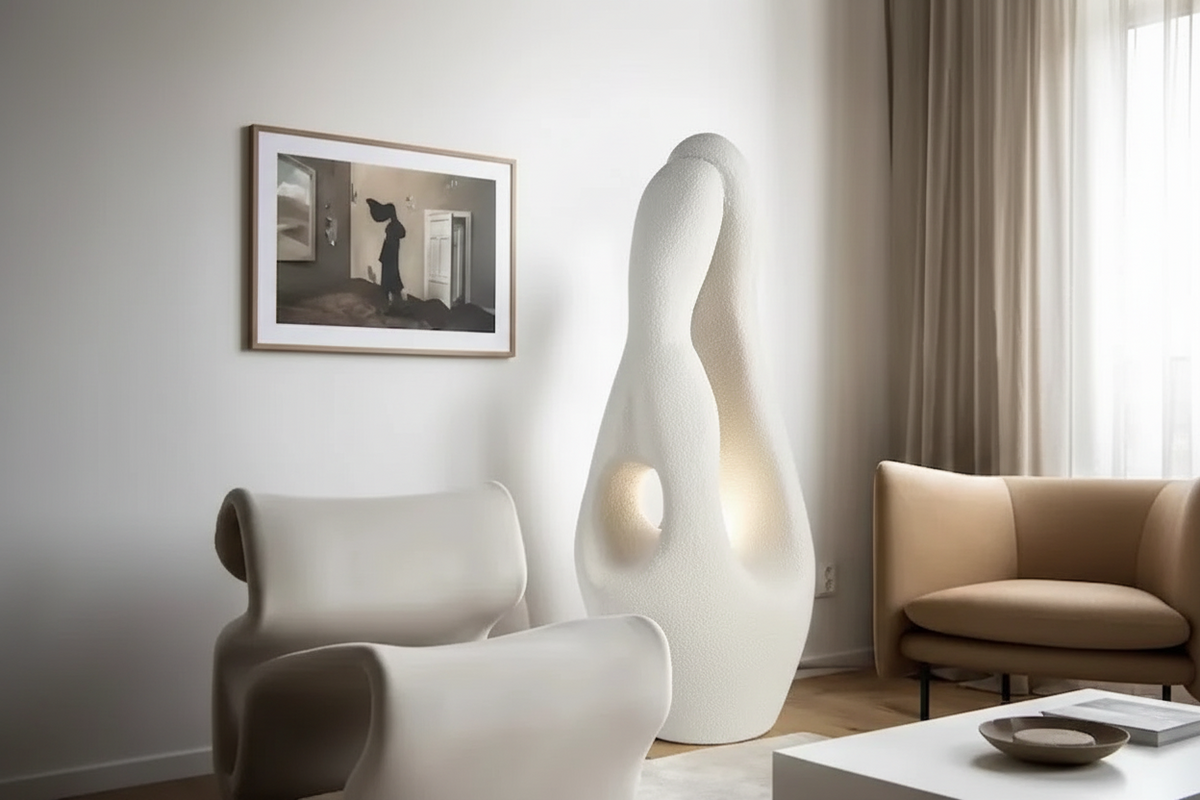 Wabi-sabi Floor Lamp 130cm | Sculptural Organic Resin Standing Minimalist Living Room & Bedroom Casalolalights Luxury