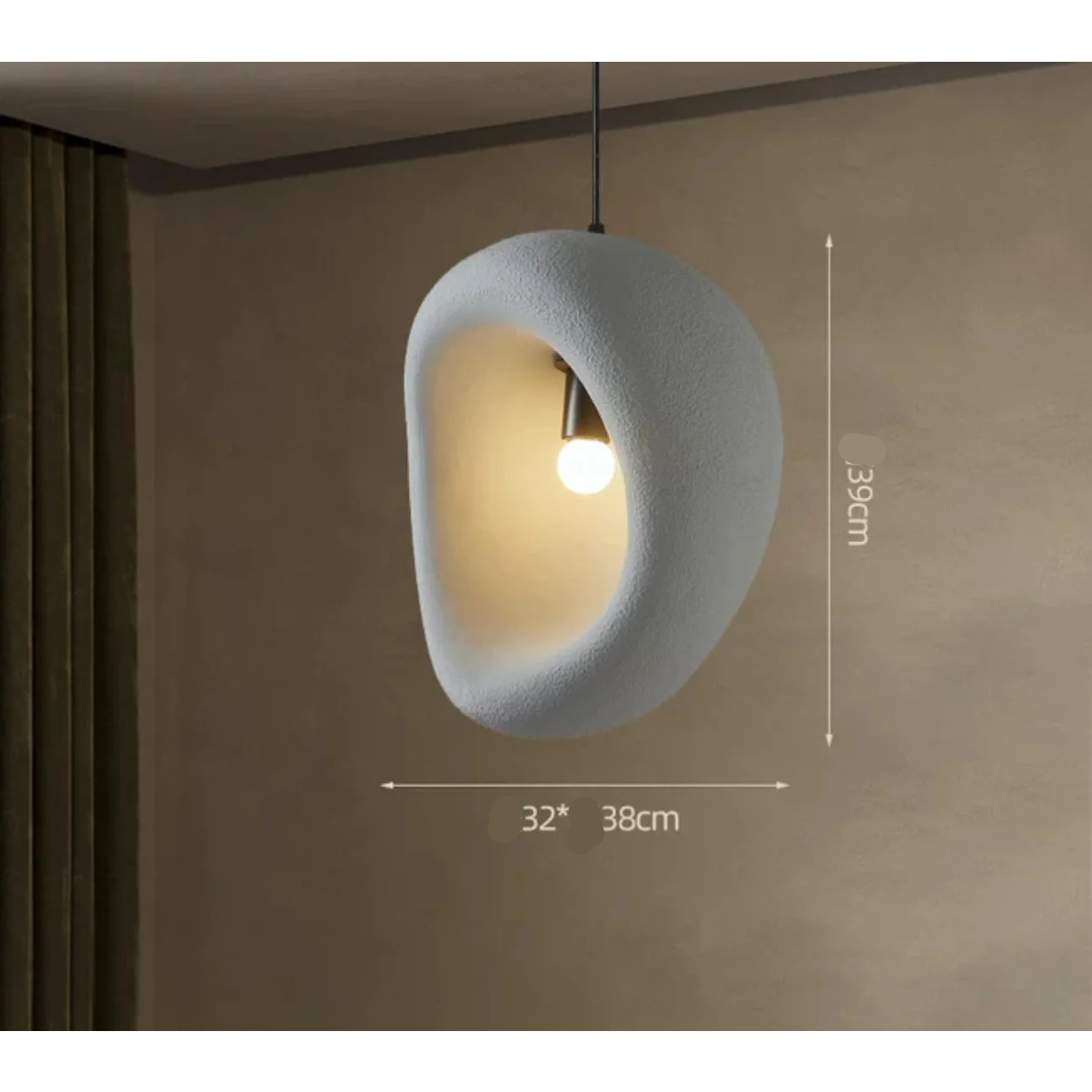 Wabi Sabi Ceiling Light Fixtures | Minimalist Resin Lighting for Warm Elegant Interiors