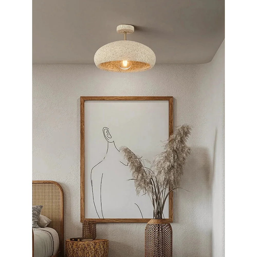 Wabi-sabi Modern Ceiling Light for Dining Room Living Semi-flush Mount