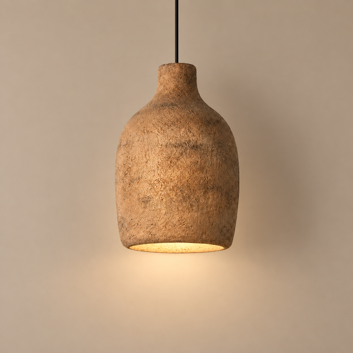 Modern Pendant Light - Tall Earth-tone Resin Casalola Lights Luxury Lamps for Interior Designers