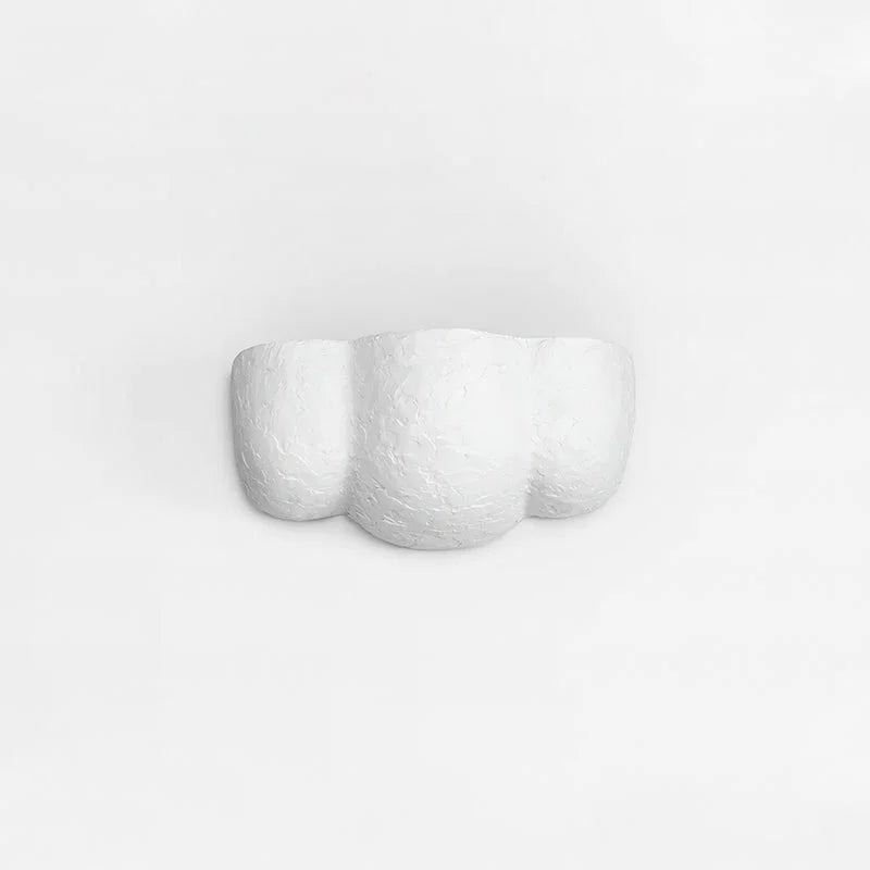 Wabi Sabi Plaster Wall Sconce – Sculptural Light for Hallway & Bedroom