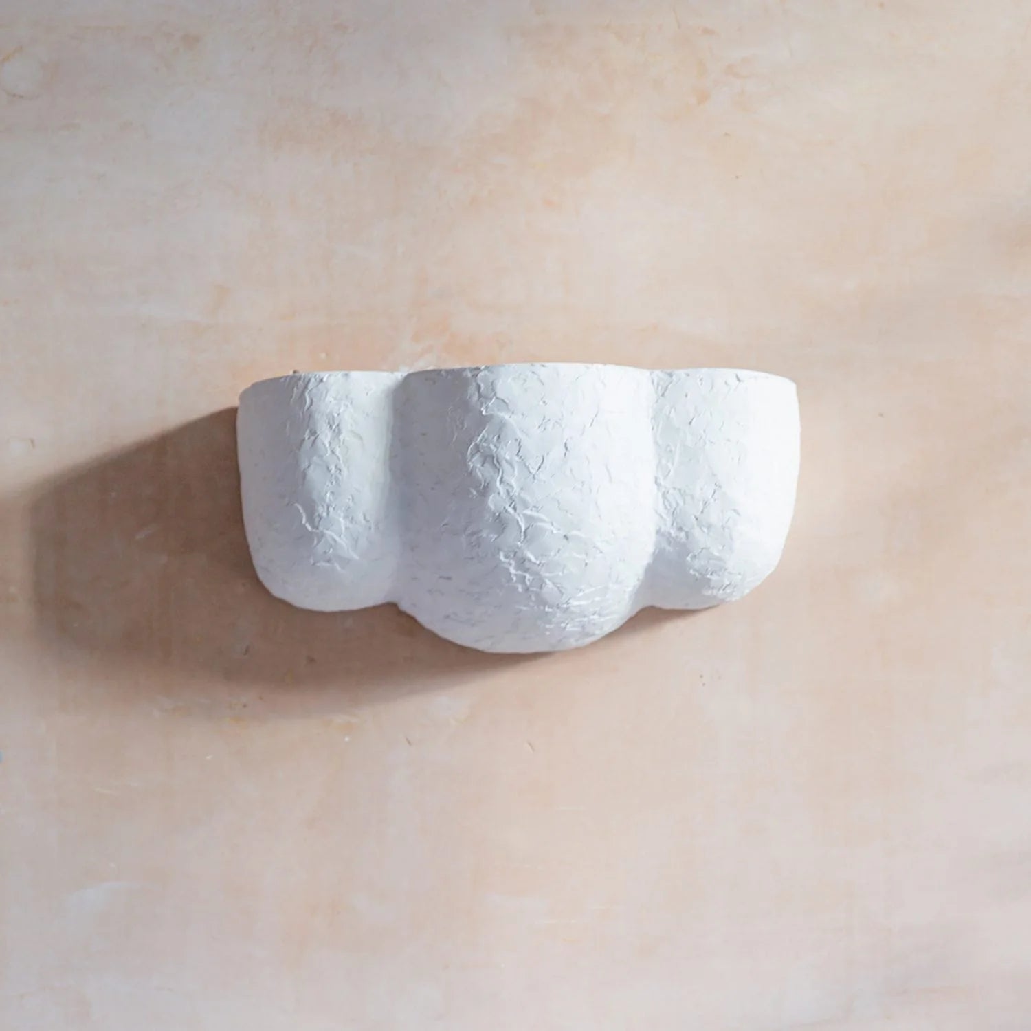 Wabi Sabi Plaster Wall Sconce – Sculptural Light for Hallway & Bedroom