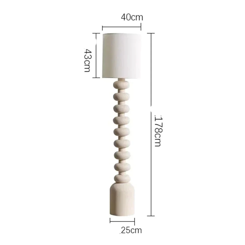 Stacked Sculptural Resin Floor Lamp | Dimmable Modern Accent Light