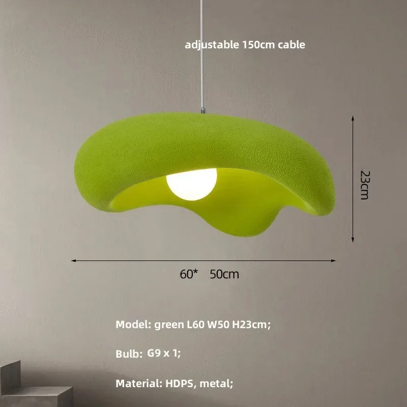 Wabi-sabi Resin Pendant Lamp for Living Rooom Bedroom