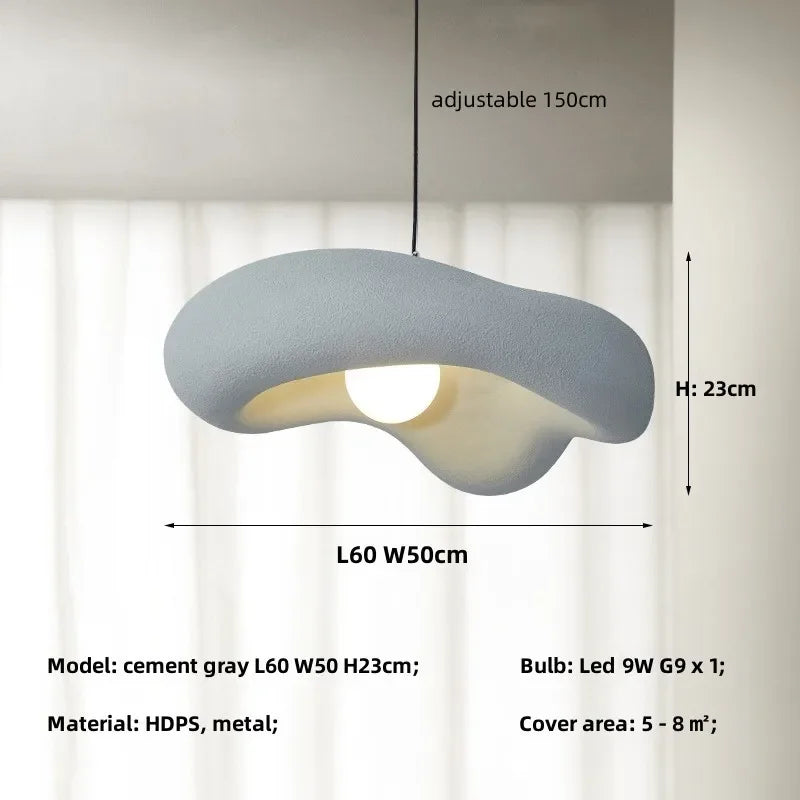 Wabi-sabi Resin Pendant Light | Hand-cast Organic Hanging Lamp Nine Colours Dining Room & Bedroom Casalolalights Luxury
