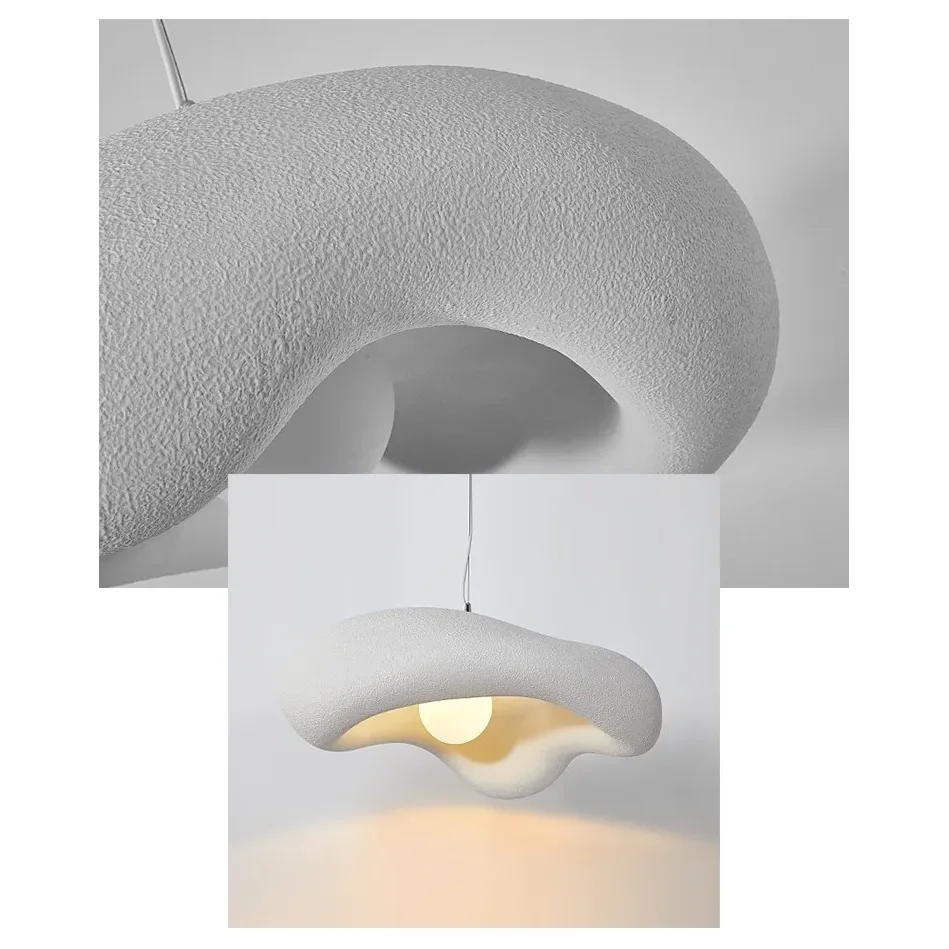 Wabi-sabi Resin Pendant Light | Hand-cast Organic Hanging Lamp Nine Colours Dining Room & Bedroom Casalolalights Luxury