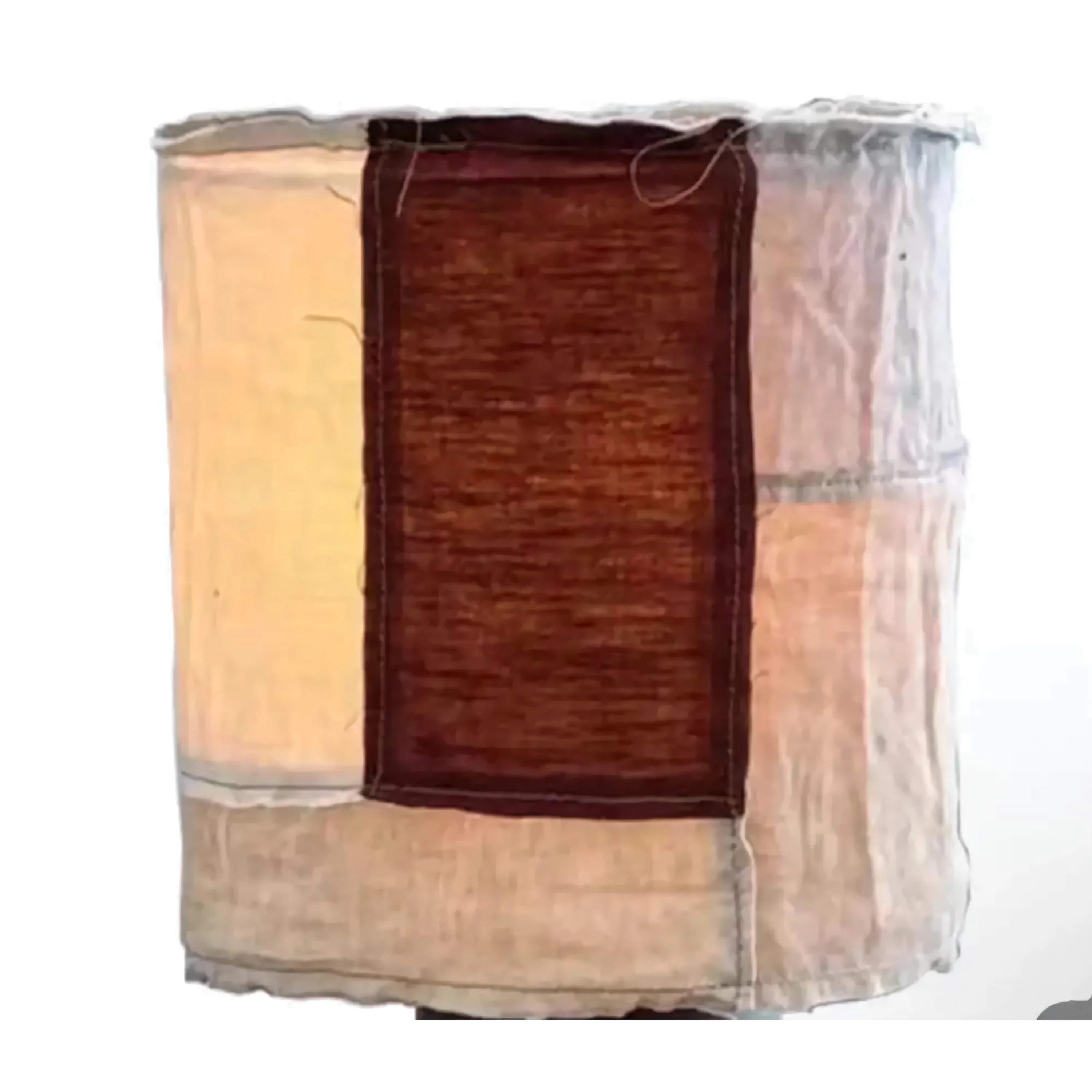 Wabi Sabi Ceramic Table Lamp | Hand Dyed Fabric Shade
