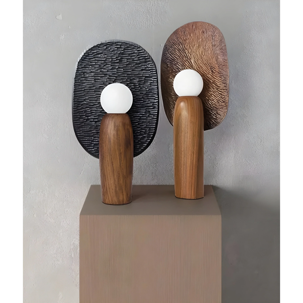 Wood Desk Lamp | Japandi Wabi-sabi Solid Task Shadeless Minimalist Office Living & Bedroom Casalolalights Luxury Lamps