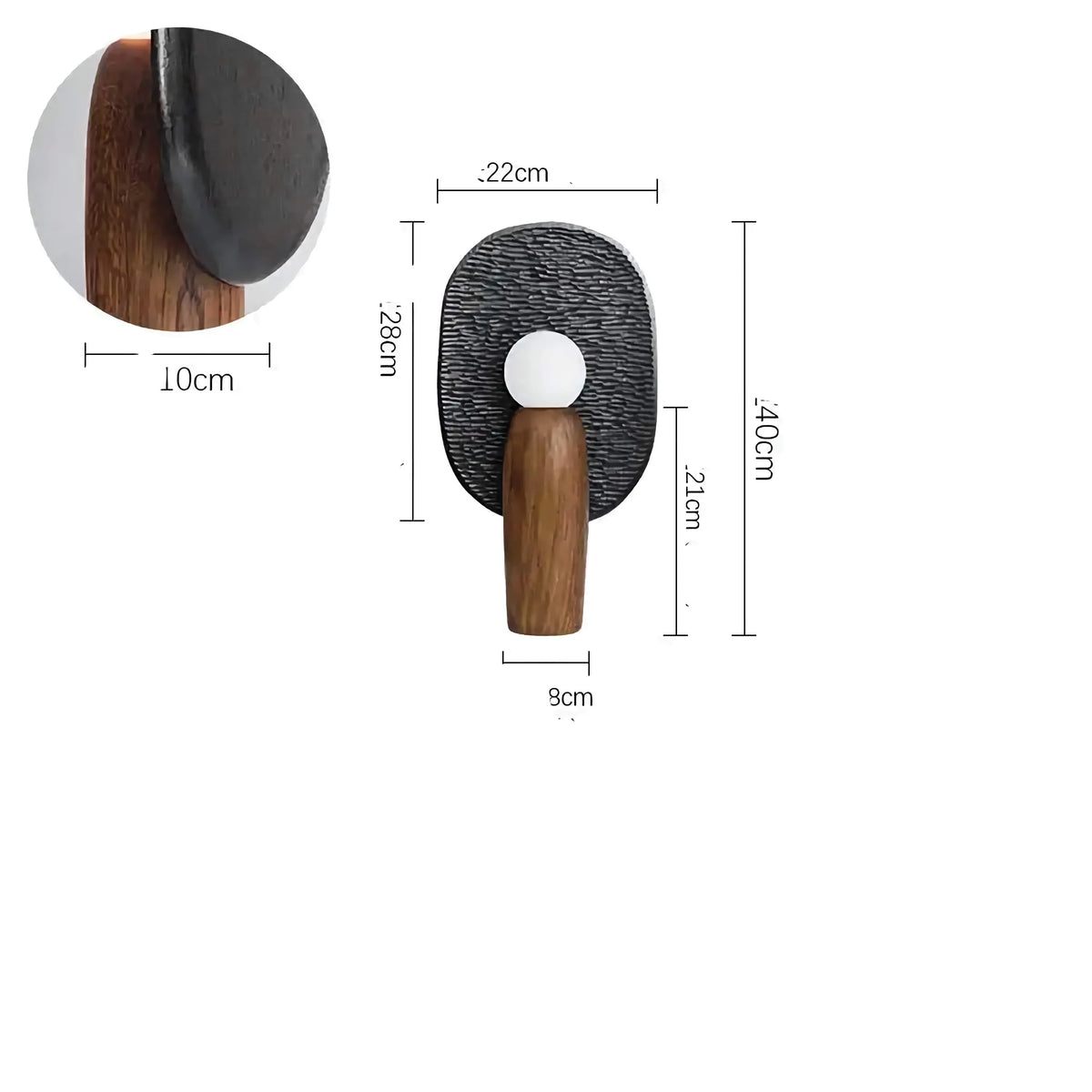 Wood Desk Lamp | Japandi Wabi-sabi Solid Task Shadeless Minimalist Office Living & Bedroom Casalolalights Luxury Lamps