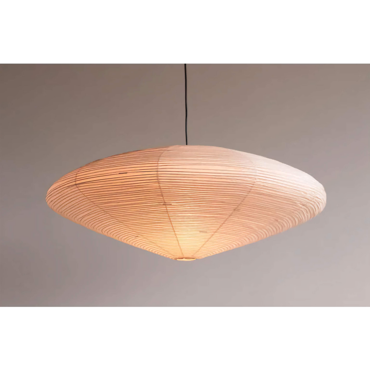 Paper Pendant Light 88cm | Washi & Bamboo Disk Japandi Minimalist Dining Living Room Casalolalights Luxury Lamps