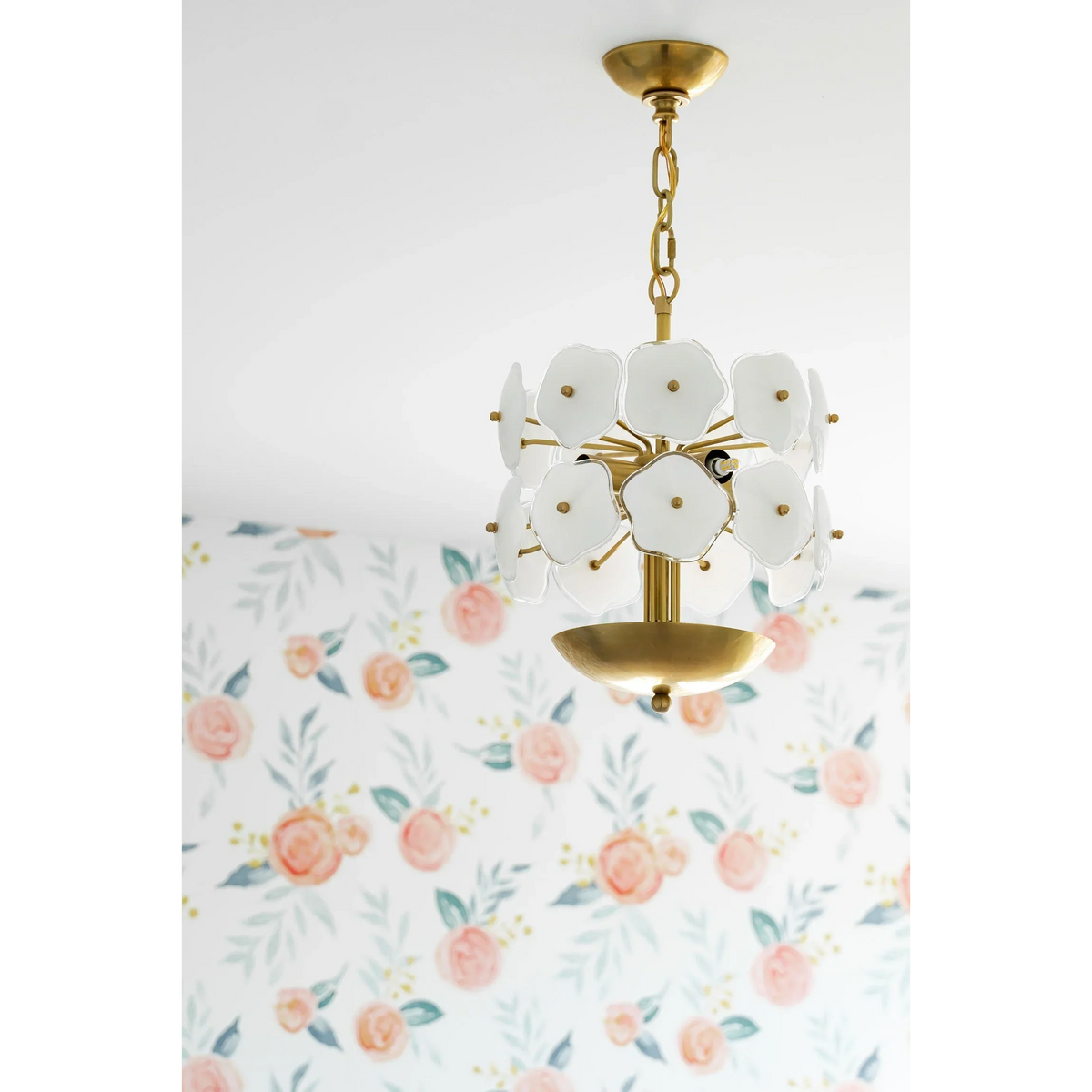 Flower Glass & Brass Chandelier | Floral Bloom Pendant Light Modern Eclectic Dining Living Casalolalights Luxury Lamps