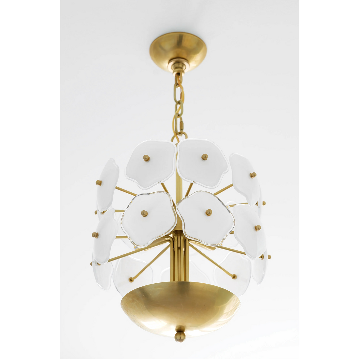 Flower Glass & Brass Chandelier | Floral Bloom Pendant Light Modern Eclectic Dining Living Casalolalights Luxury Lamps