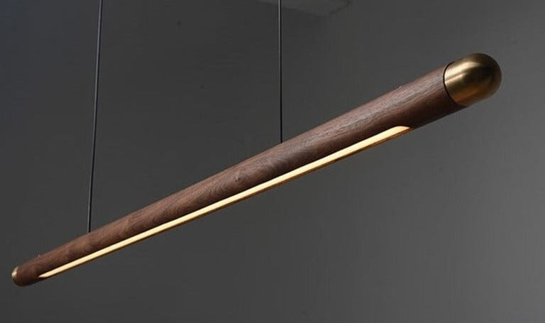 Wood Kitchen Linear Pendant Lighting Contemporary Decor - Semi - flush Mounts