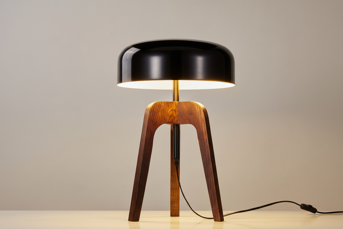 Wood Tripod Lamp | Mid-century Table or Floor with Shade Living Room Bedroom & Office Casalolalights Luxury Lamps