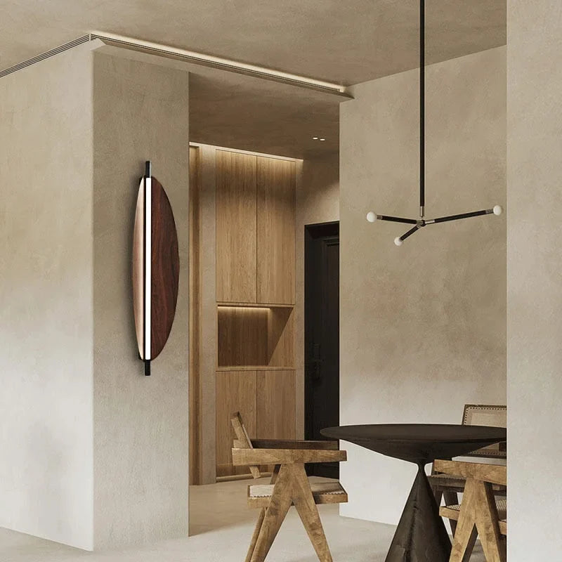 Wood Wall Light | Walnut & Metal Led Sconce Dimmable Warm Minimalist Japandi Bedside Hallway Casalolalights Luxury