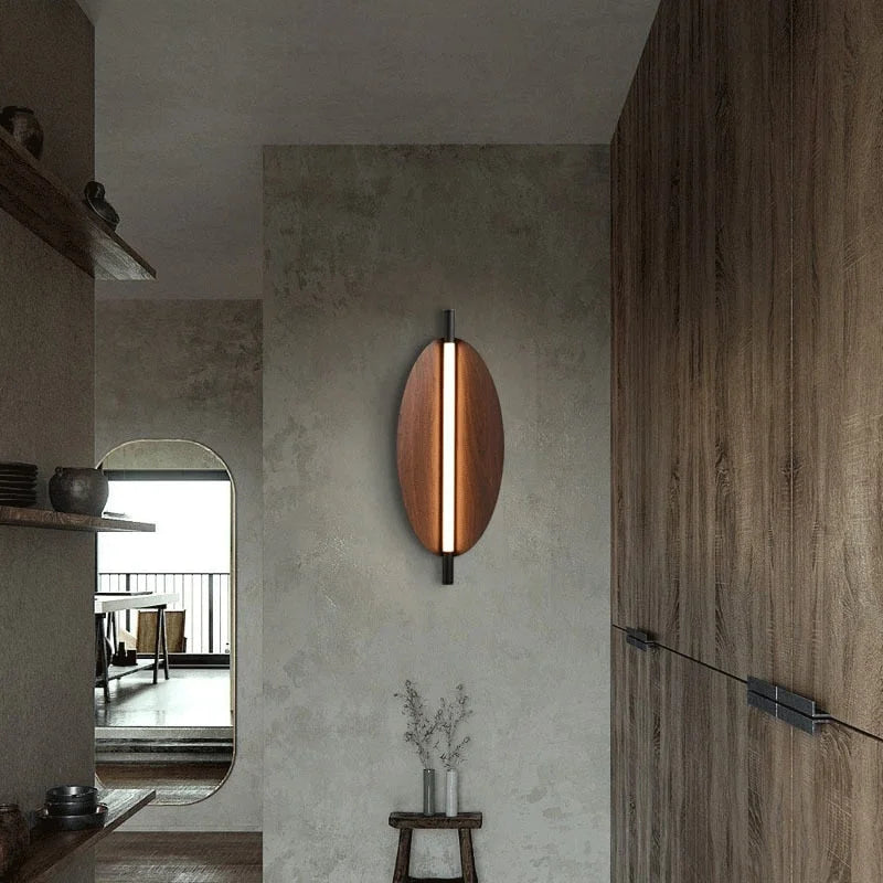 Wood Wall Light | Walnut & Metal Led Sconce Dimmable Warm Minimalist Japandi Bedside Hallway Casalolalights Luxury