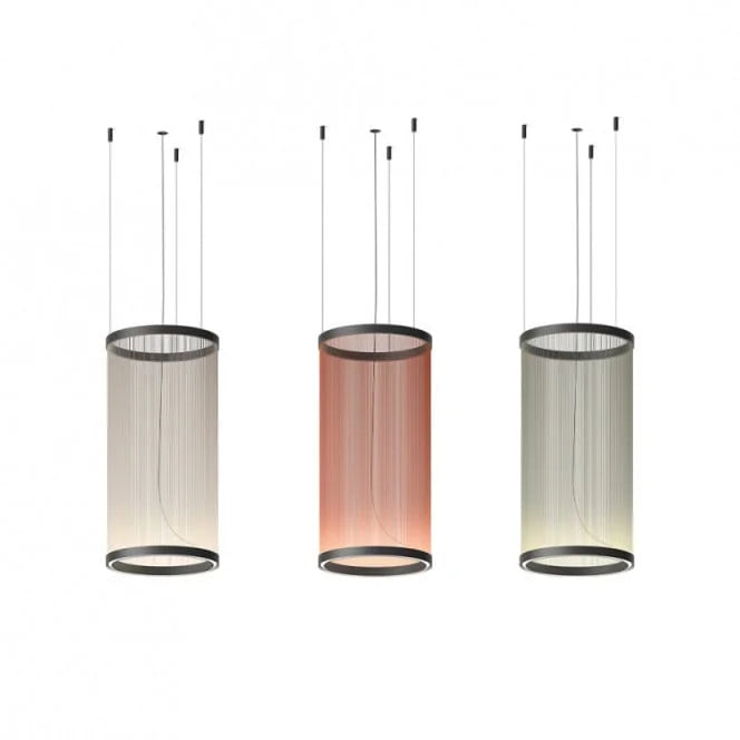 Woven Thread Pendant Light | Hand-wound Textile Shade D37-d83 Red Green or Cream Dining Casalolalights Luxury Lamps