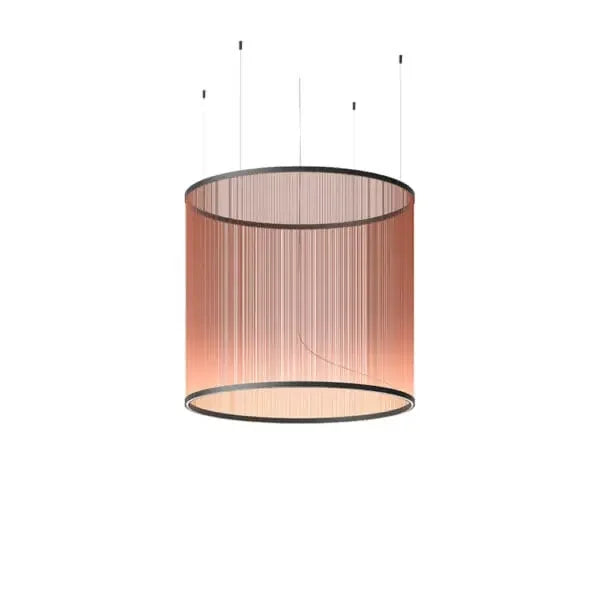 Woven Thread Pendant Light | Hand-wound Textile Shade D37-d83 Red Green or Cream Dining Casalolalights Luxury Lamps