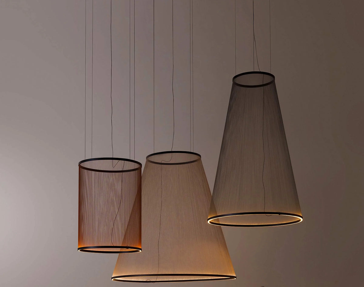 Woven Thread Pendant Light | Hand-wound Textile Shade D37-d83 Red Green or Cream Dining Casalolalights Luxury Lamps