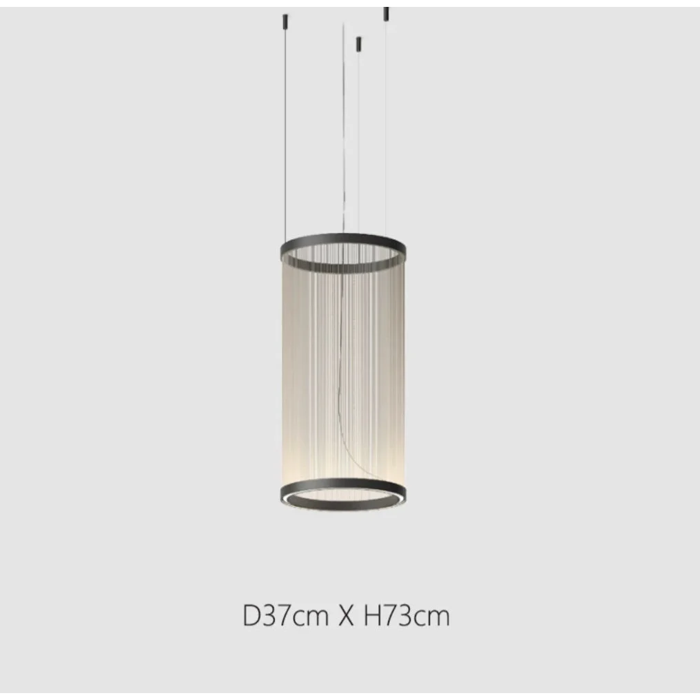 Woven Thread Pendant Light | Hand-wound Textile Shade D37-d83 Red Green or Cream Dining Casalolalights Luxury Lamps
