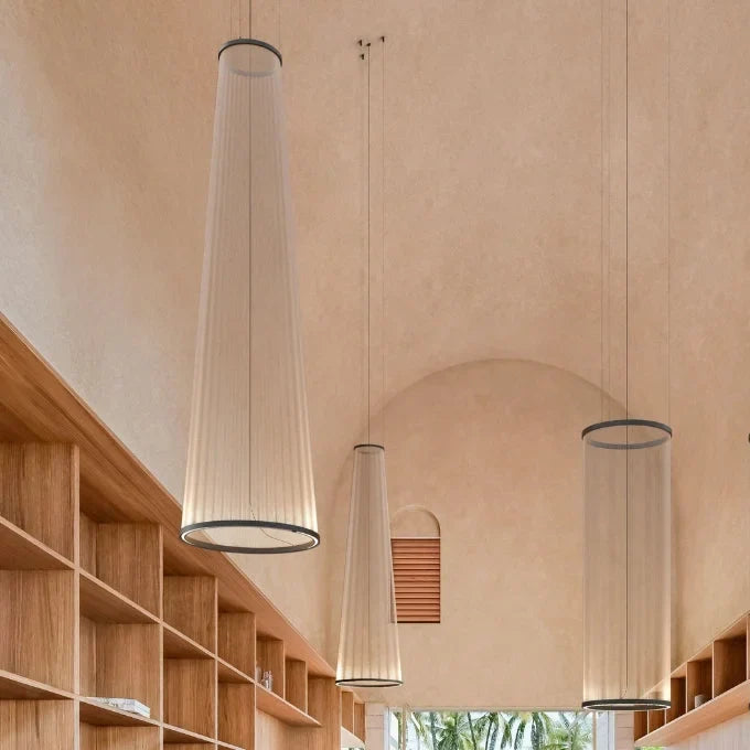 Woven Thread Pendant Light | Hand-wound Textile Shade D37-d83 Red Green or Cream Dining Casalolalights Luxury Lamps