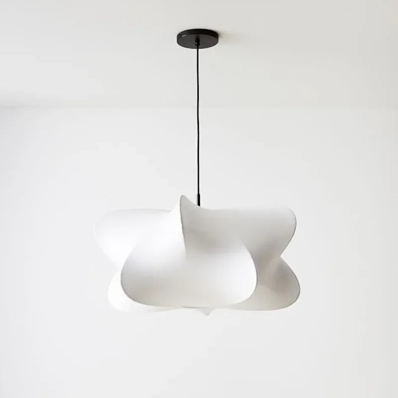 Minimalist Silk Pendant Lamp Japandi Lighting for Living Room Bedroom